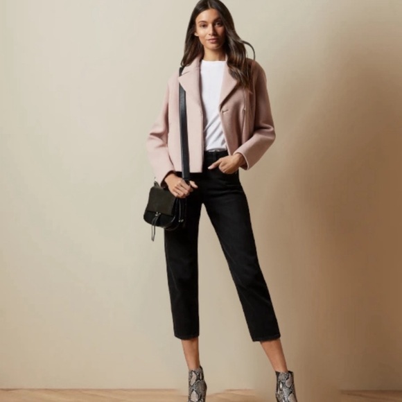 Ted Baker Asinata cropped Wool Biker jacket NWT - Picture 3 of 7